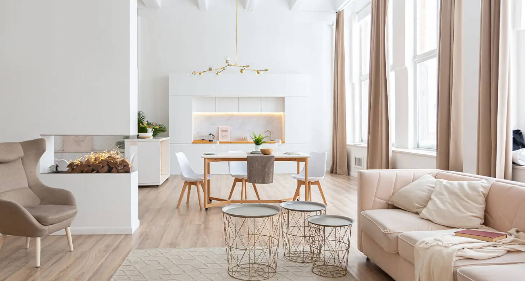 Интерьер: 3-комнатная, 74 м²–89 м²